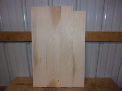 4 PC RUSTIC HICKORY LUMBER WOOD KILN DRIED BOARDS 3/4'' THICK LOT 605L END MATCH