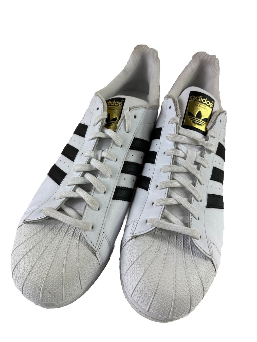 Adidas Originals Superstar Size 18 Shell Toe Classic White Black Stripes  EUC | eBay