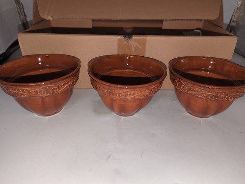 Celebrating Home Stonewear Collection Venetian Home Triple Bowls Spice - Picture 3 of 3