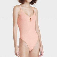 Women's Seamless Bodysuit with Keyhole - Colsie Pink Small