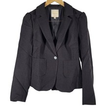 Modcloth Black Blazer With Ruffle Back M Nib