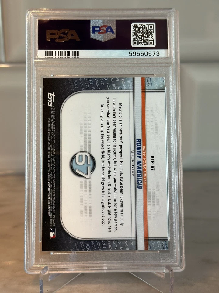 2020 Bowman - Bowman Scouts Top 100 Chrome #BTP-67 Ronny Mauricio PSA 10 - Image 2 of 2