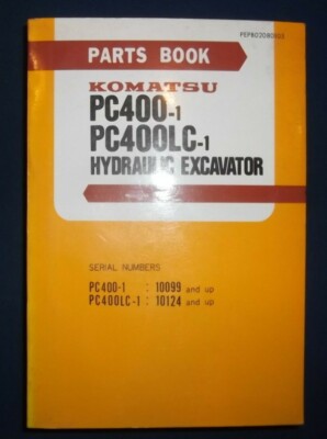 KOMATSU PC400-1 PC400LC-1 EXCAVATOR PARTS BOOK MANUAL