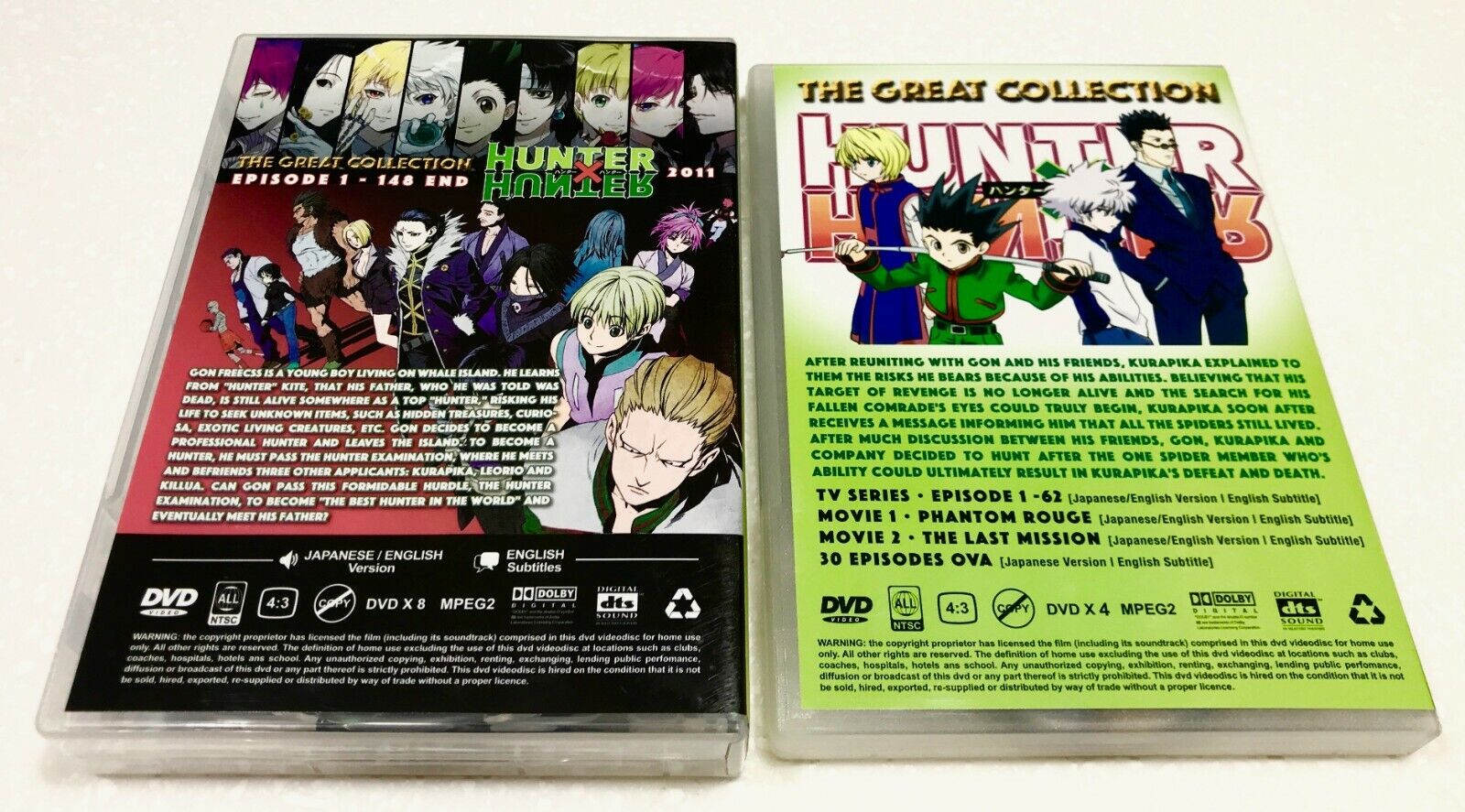 Hunter X Hunter Complete Full Set (Season 1 & Season 2 + 2 Movie + Special  Ova)