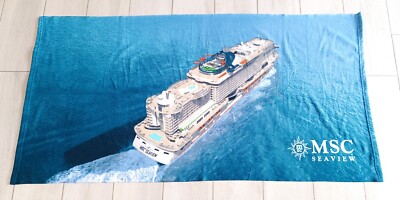 MSC SEAVIEW POOL TOWEL MICROFIBER ORIGINAL CRUISE 150x75cm SEA