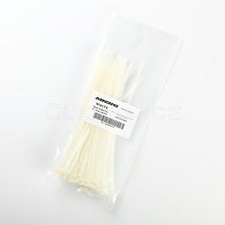 100 x 8 INCH ZIP TIES NYLON WHITE 18 LBS UV WEATHER RESISTANT WIRE CABLE
