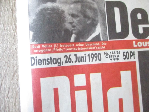 Bild Bildzeitung Bild Zeitung vom 26.6.1990 Deutschland Holland Fußball WM - Bild 2 von 2