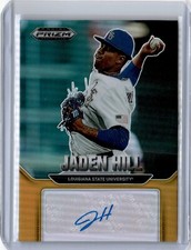 2022 Prizm Draft Picks Gold Refractor Jaden Hill Auto 1/10 (B73) Rockies