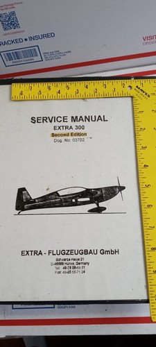 SERVICE MAINTENANCE MANUAL EXTRA 300 EXTRA AIRCRAFT AVIATION PAPER MANUAL USA