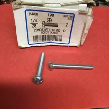 1/4x20x2” Round Head Machine Screws Qty 96