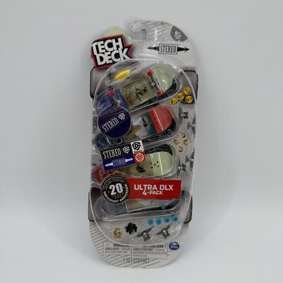 New Open Box  Tech Deck Ultra DLX 4 Pack STEREO Skateboards Fingerboards