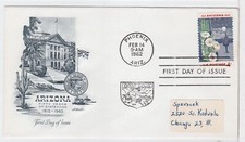 TurtlesTradingPost- Arizona Statehood- 1962 - #1192 FDC Artmaster Cachet
