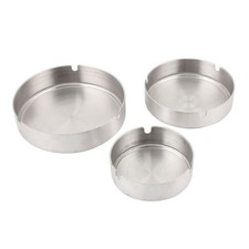 Round Shape Ashtray Stainless Steel Car Cigarette Cigar Smoking Ash Tray