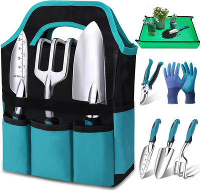Garden Tools, 7 Piece Gardening Gift for Women&Men, Gardening Hand Tools Set, Id