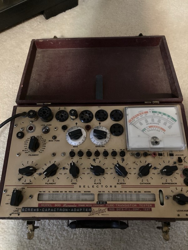 Vintage Hickok Model 800 Tube -Transistor Dynamic Mutual Conductance, Transistor