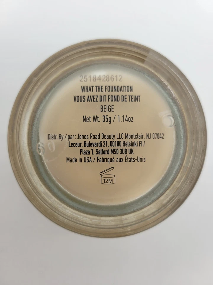JONES ROAD What the Foundation BEIGE 1,14 oz NUEVO sin caja Foto 3 de 3