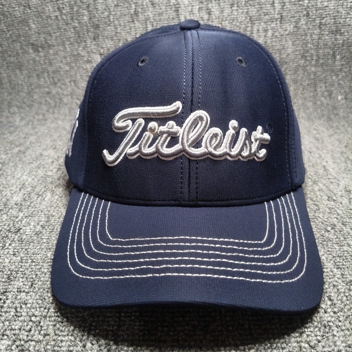 Titleist Navy Blue Cap White Script Logo Contrast Stitch Hat Y608