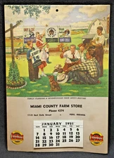 1951 Minneapolis Moline Tractors Farm Advertising Calendar - Peru, Indiana