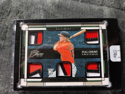 Heston Kjerstad 2024 Three & Two Full Count Swatches Black /8 Nasty Patches RC