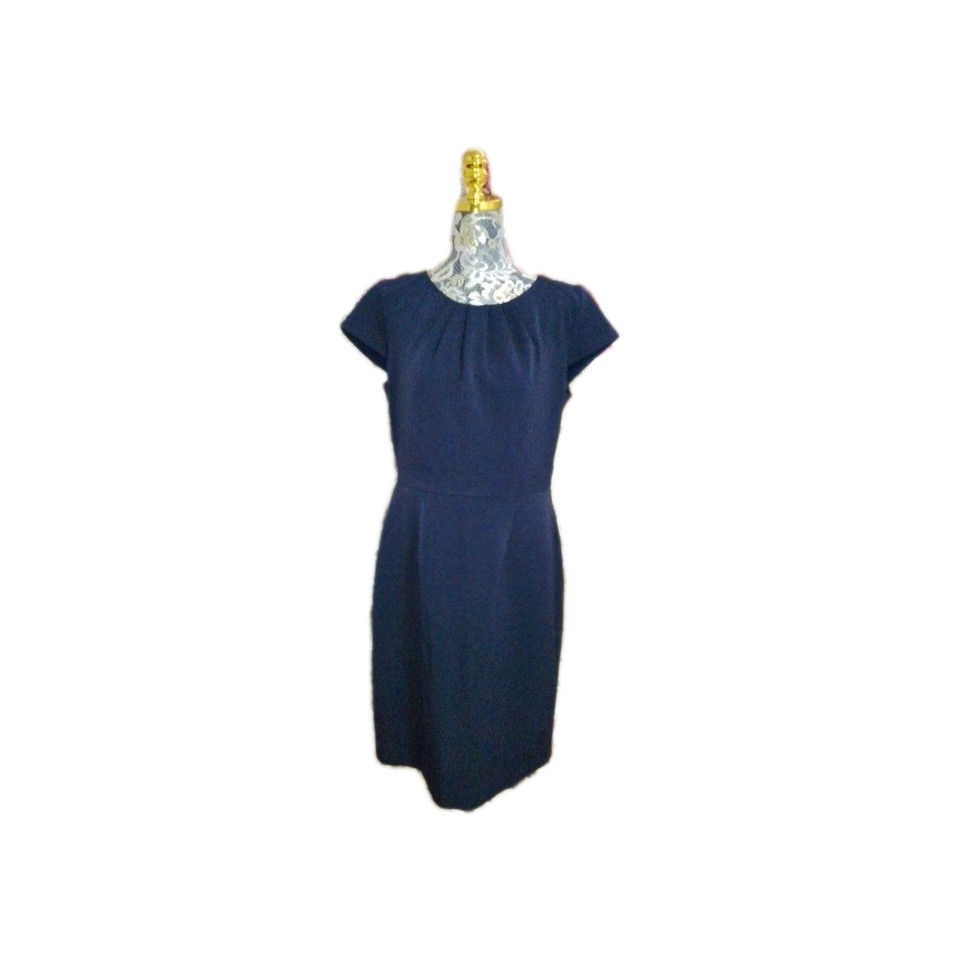 Target  Ladies Fully Lined Pleats Blue Heavy Weight Corporate Work Dress size 14