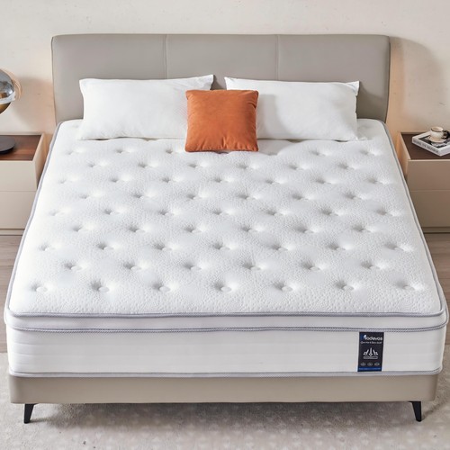 Queen Mattress, 10 Inch Hybrid Mattress in a Box, Memory Foam and Individual ... - Picture 2 of 7