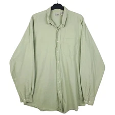 L.L.BEAN Green  Shirt Long Sleeve Casual Cotton Mens LT