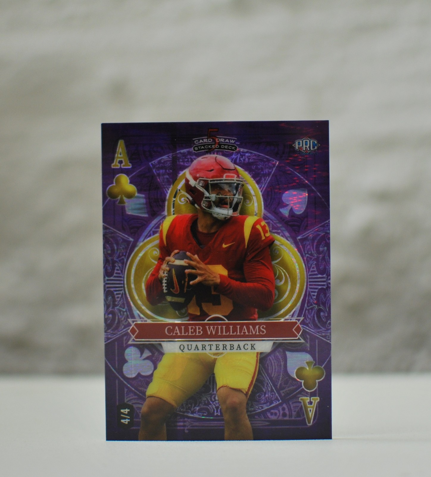 2023 Wild Card Holo-Lux Card Draw Stacked Deck Caleb Williams #SD-CW 4/4