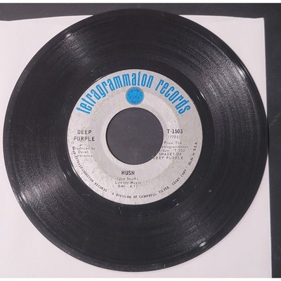 Deep Purple Hush / One More Rainy Day T-1503 45rpm 1968 Tetragrammaton Records