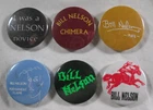 Bill Nelson 6 X Vintage Early 1980s Pin Button Badge Post Punk New Wave Art Rock