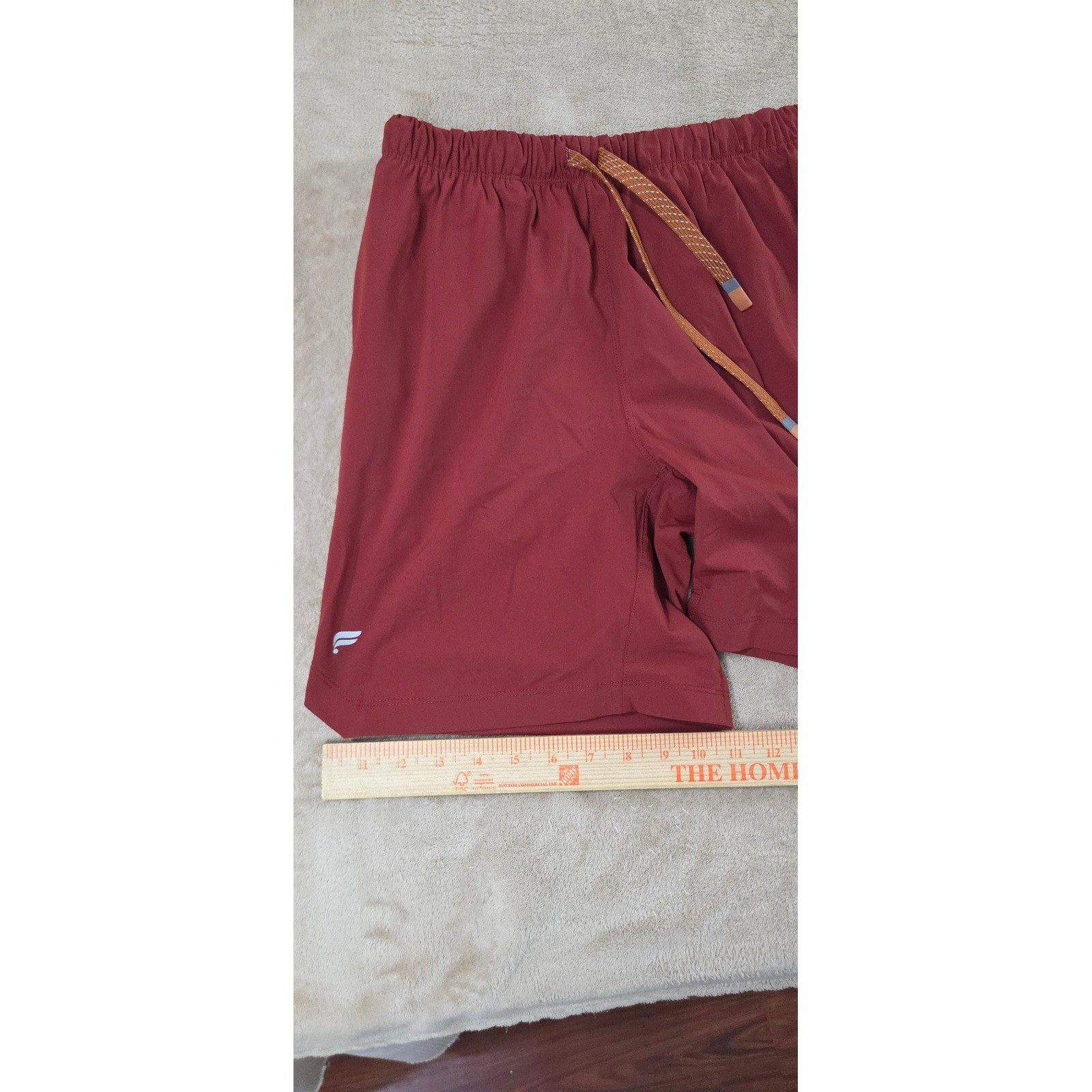 Fabletics Lined Shorts Men Size Medium Orange 7" … - image 9