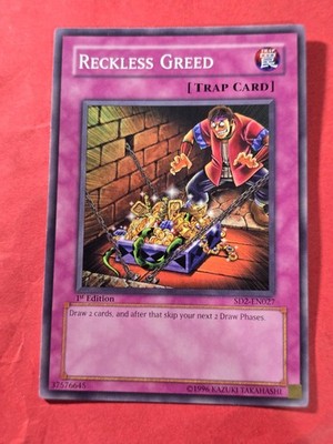2005 Yu-Gi-Oh! SD: Zombie Madness 1st Edt #SD2EN027, Reckless Greed, cd1