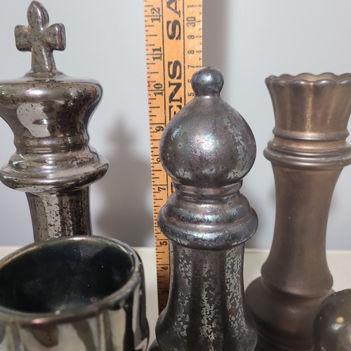 Schachskulptur 5-teiliges Set Wohndeko Keramik matte & glänzende Oberflächen - Bild 11 von 13