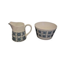 Royal Tuscan Charade  Milk Jug Sugar Bowl Set Bone China Vintage Pattern