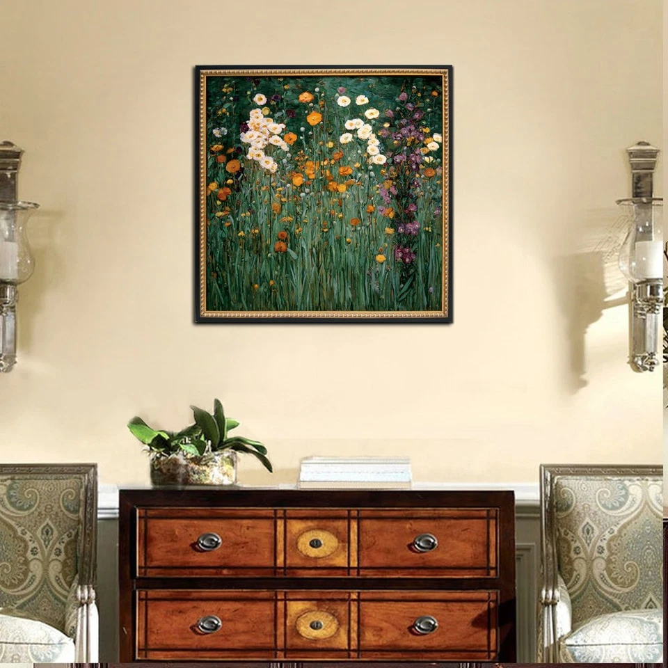 Arte en lienzo enmarcado retro flores silvestres decoración del hogar arte de pared impresiones pintura Foto 4 de 4