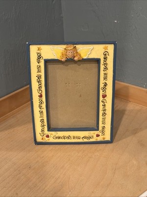 Vintage 1995 Jan Shade Lynch Little Angle Picture Frame 3.5x5 Grandpa Core