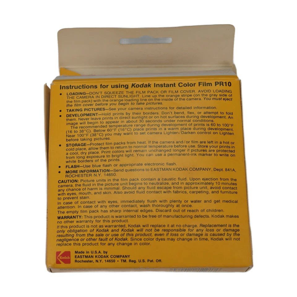 Kodak Instant Color Film PR 144-10 Expired 1980s - 10 Color Pictures New - Image 2 of 2