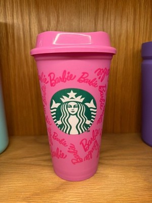 Starbucks X Barbie Reusable Cup Size 16 oz + Cup Sleeve + Stopper