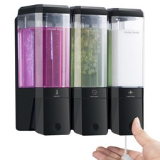 Shower Soap Dispenser Wall Mounted Shampoo Conditioner Body Wash Shower Dispe...