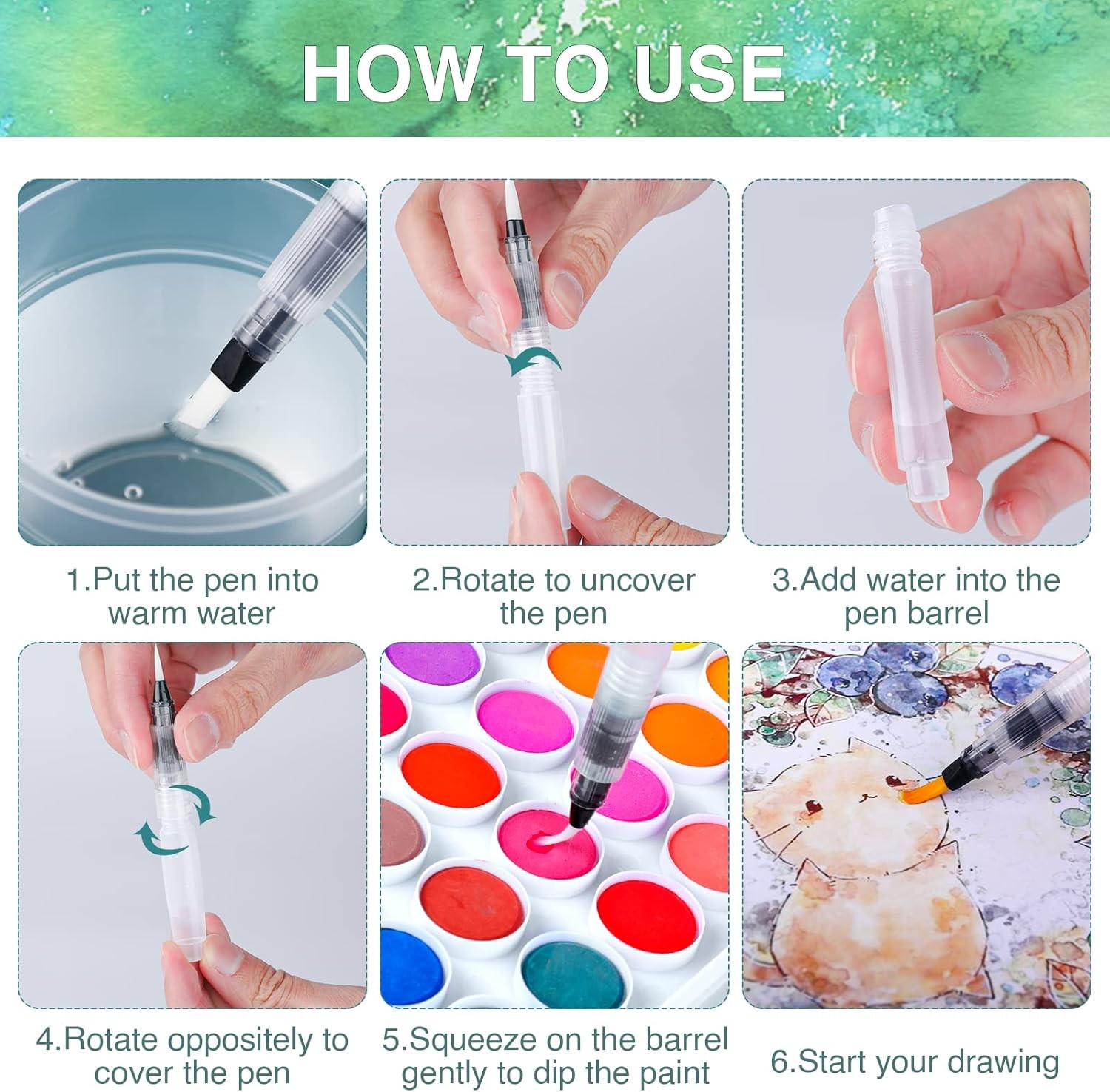 AROIC 65 Pieces Watercolor Paint 1 count (pack of 1), 36 watercolor paint set 