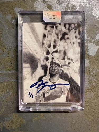 1/1 Julio Rodriguez Topps Art Card (#KHAC-14) Hand-Signed by Artist Keegan Hall