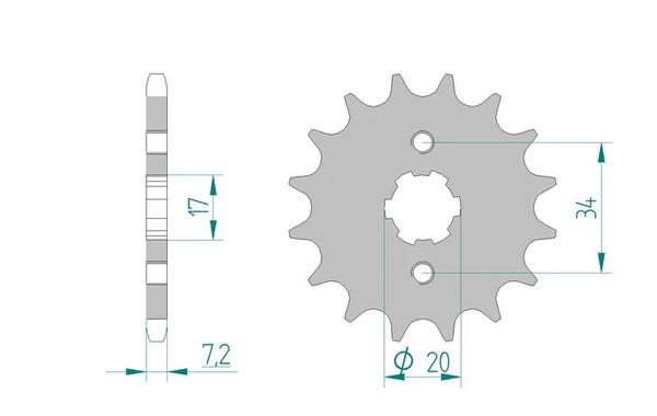 Ritzel Antriebsritzel 14-ZäHne 428-Teilung FüR Honda CB 125 F Bj. 2015-2016-image