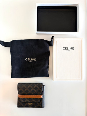 Celine Triomphe Canvas Flap Origami