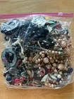 3.3 lb Mixed Broken Vintage Costume Jewelry Lot, For Upcycling Art Projects
