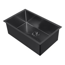 Whitehaus WHNPL2918 Noah Plus 29" Single Basin Kitchen Sink for - Black