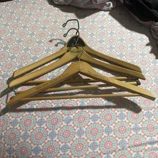 Rare BENJAMIN FRANKLIN HOTEL  Robert Hall  Roberts Co. Wood Clothes Hanger MCM