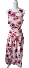 Express Peony Print Split Back Femme Romance Dress NWT $128 8