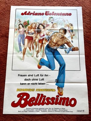 Besonders Kennzeichen: Bellissimo Kinoplakat Poster A1, Adriano Celentano