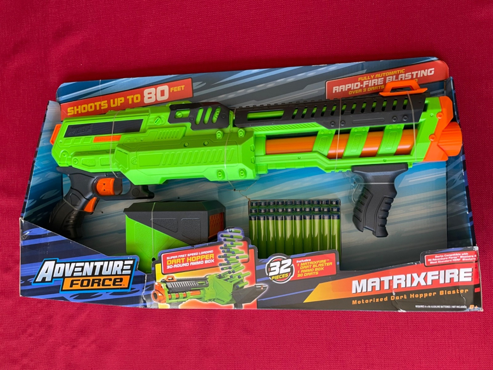 Adventure Force Dart Zone Matrixfire FULL AUTO Hopper-Fed Motorized Blaster Gun