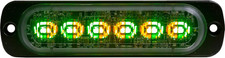 Buyers Products 8892109 4.5" Horizontal Dual Color LED Strobe Light, Amber/Green