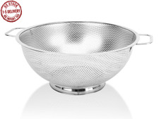 Colander for Kitchen Stainless Steel 3QT Strainer with Handle Fruit Vegetable